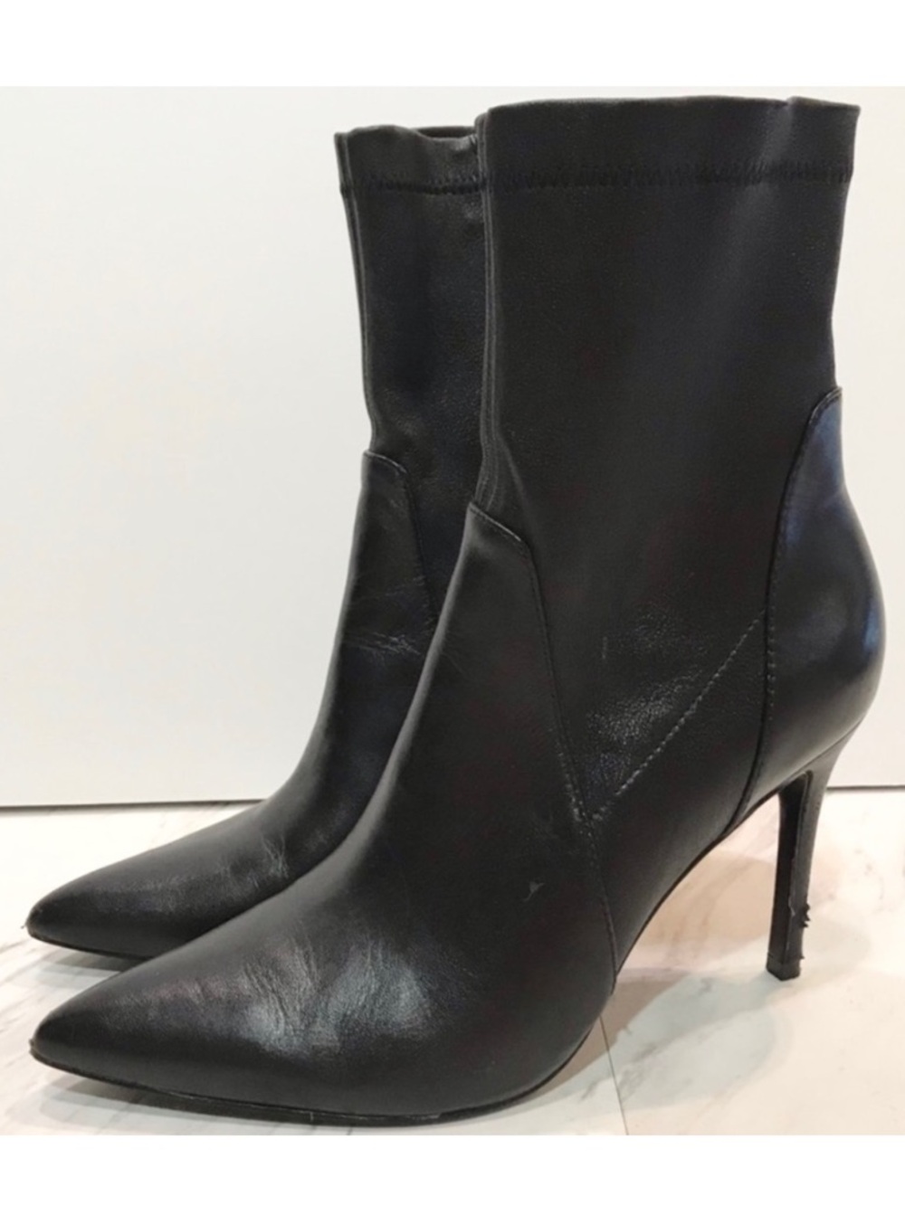Charles David Black Heeled Booties